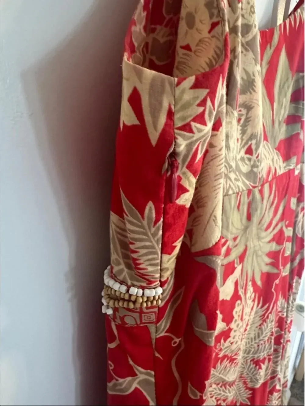 Haven Bleu Red Tropical Print Slip Dress Vintage Y2K Size M - Picture 6 of 6